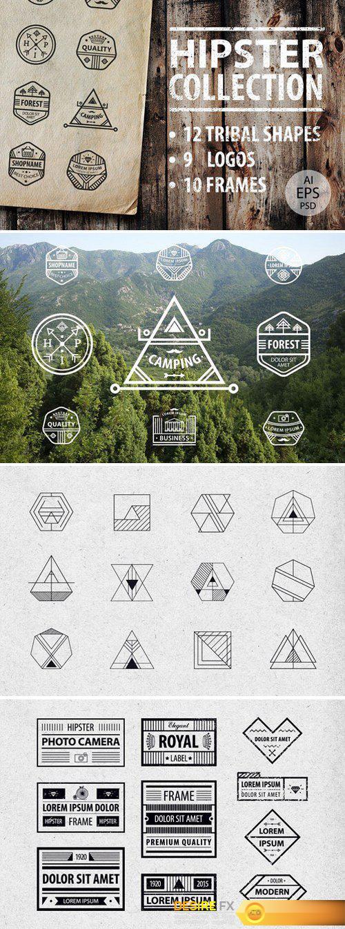 CM - HIPSTER LOGOS AND SHAPES COLLECTION 347027