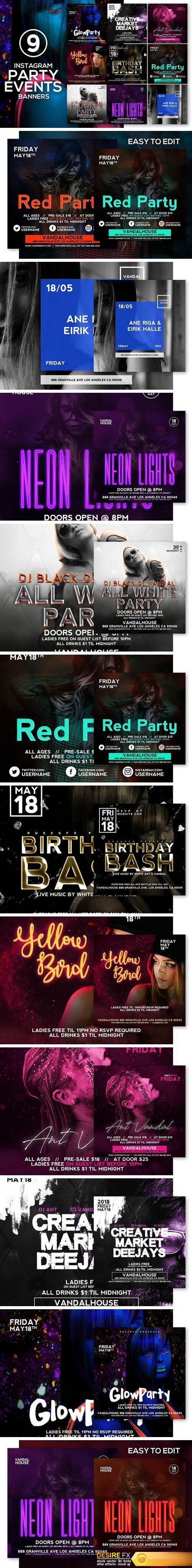 CM - 9 Instagram Party/Events Banners 2040499