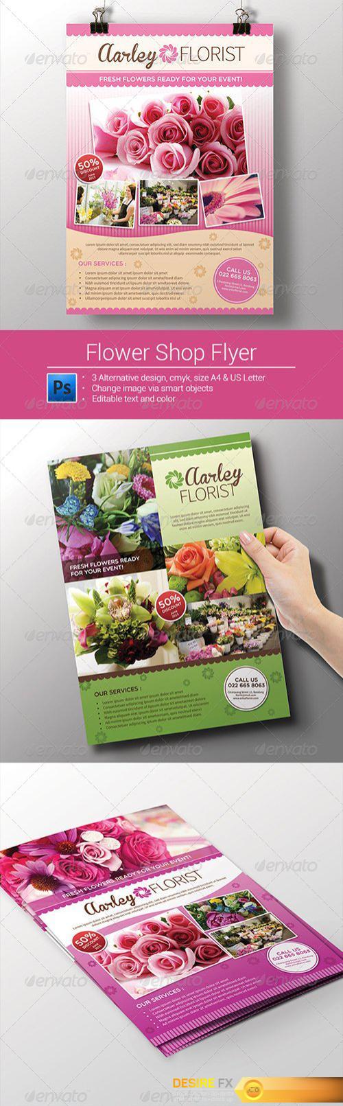 Graphicriver - Flower Shop Flyer / Magazine Ad 8279050