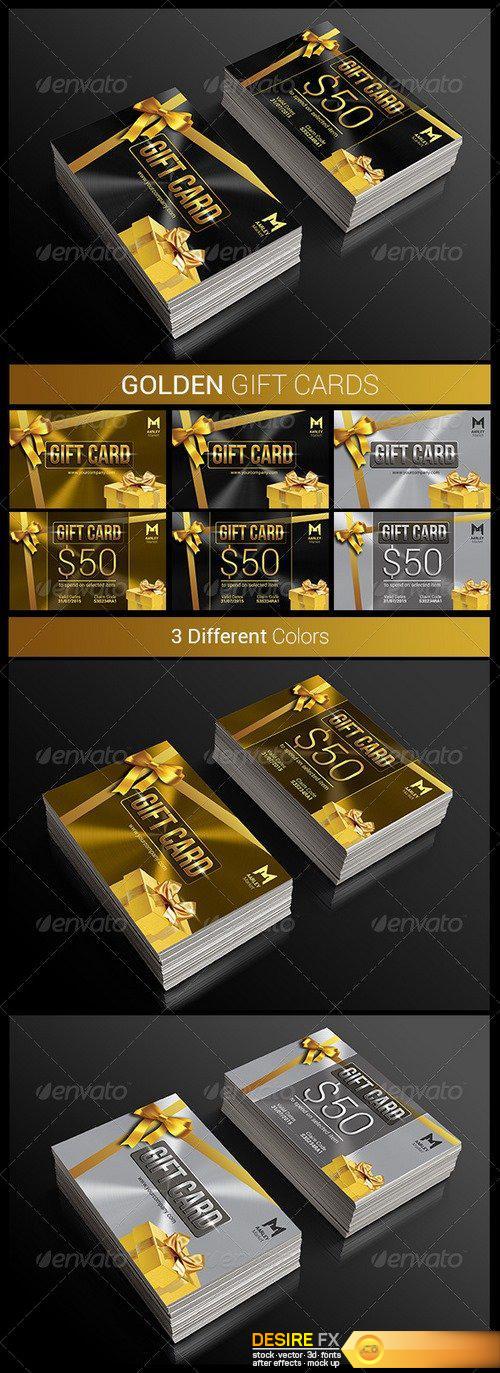 Graphicriver - Golden Gift Cards 8677620