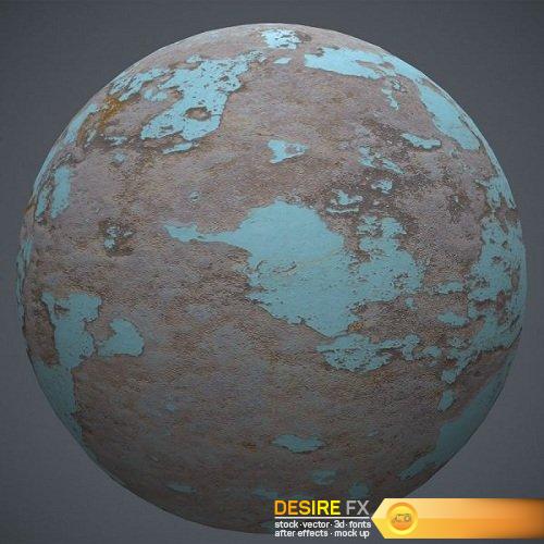 Desire FX 3d models | Worn Painted Cement PBR Material