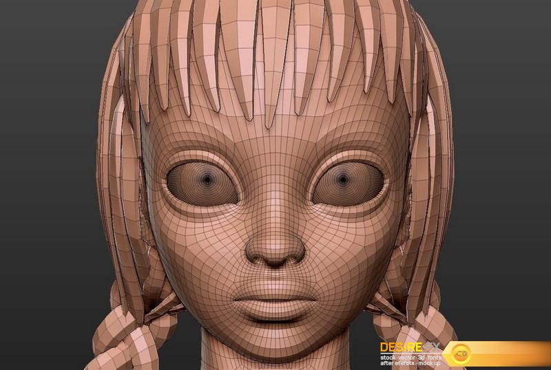 Chinese Character Anime Girl Dancer 3D Model - .Fbx, .Max - 123Free3DModels