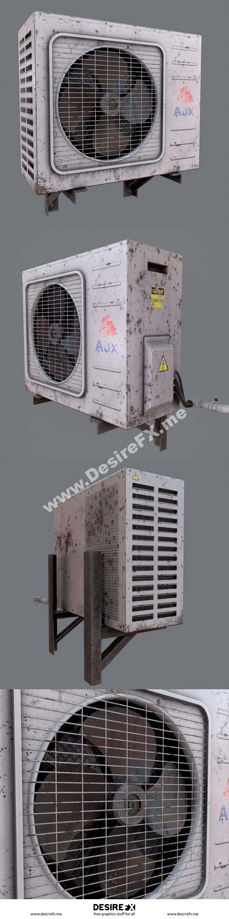 3D Model of Old Air Conditioner
