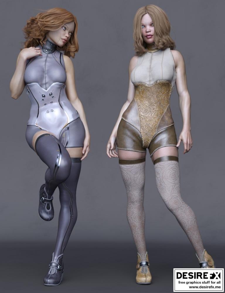 Desire FX 3d models Lyra Outfit for Genesis 8 Female