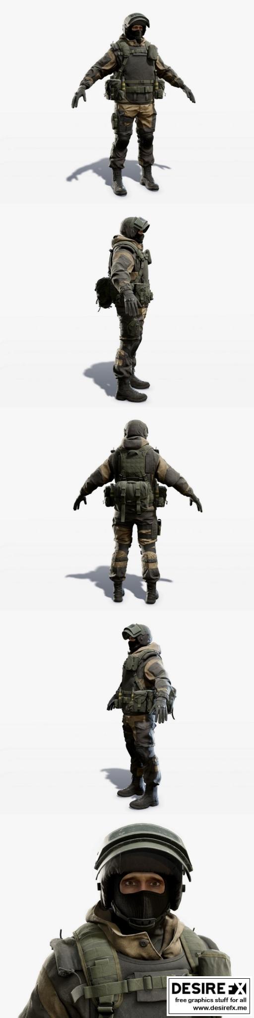 Desire FX 3d models | Special Forces Warrior