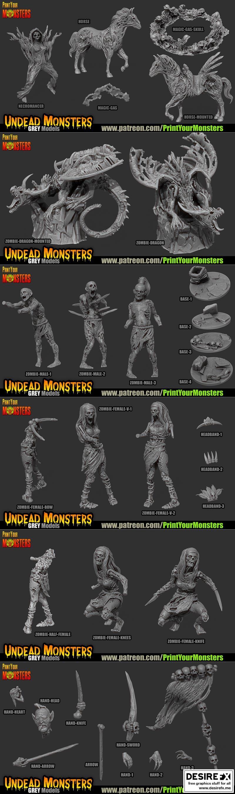 Desire FX 3d models | Paint Your Monsters Grey Models – 3D Print Model