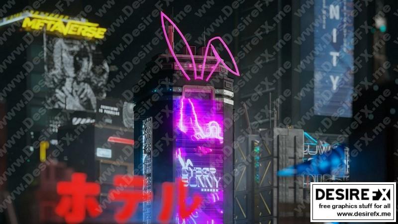 Desire FX 3d models | Kitbash3D – Cyberpunk
