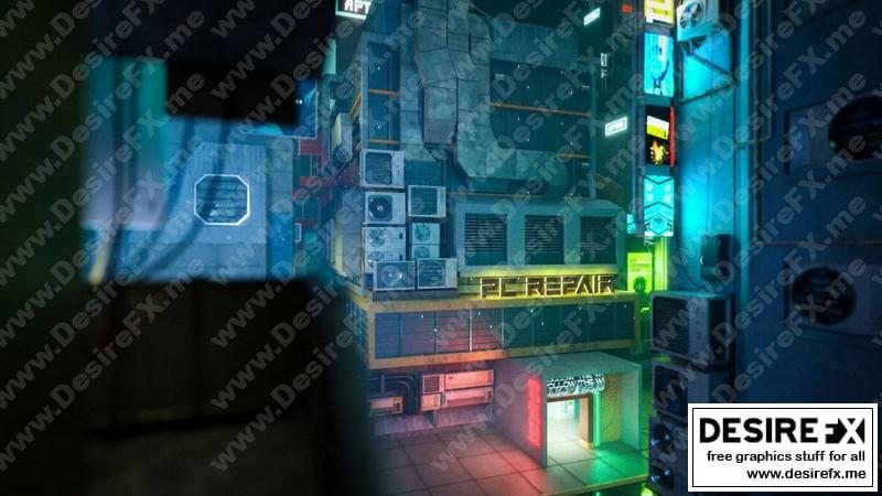 Desire FX 3d models | Kitbash3D – Cyberpunk