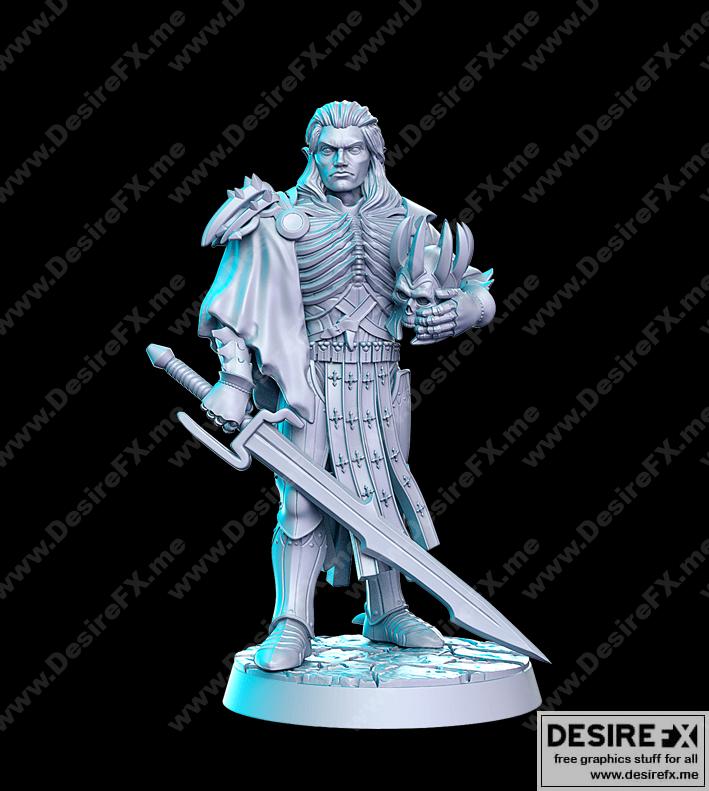 Arnodin (elven deathknight leader) - 3D Print Model STL.