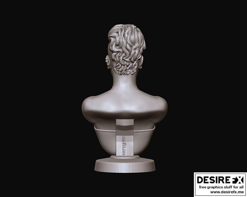 Desire FX 3d models | STL Bust Sculpture of Actress for 3D Printing