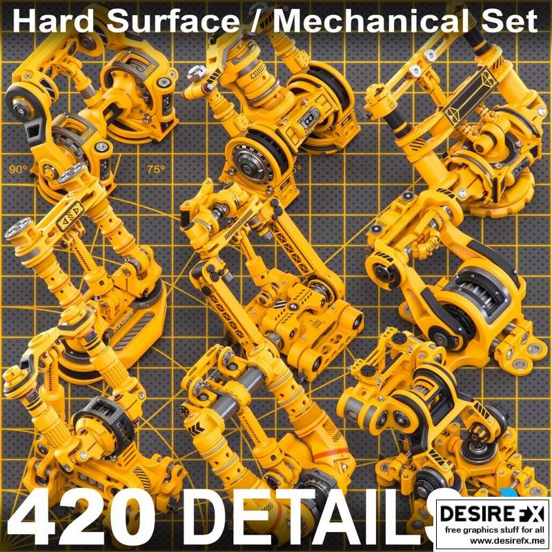 Desire FX 3d models | Sci-Fi Hard Surface Mechanical KITBASH 420 DETAILS