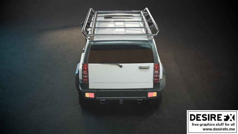 Desire FX 3d models | Hummer H3 Middle poly Tuning Variation white