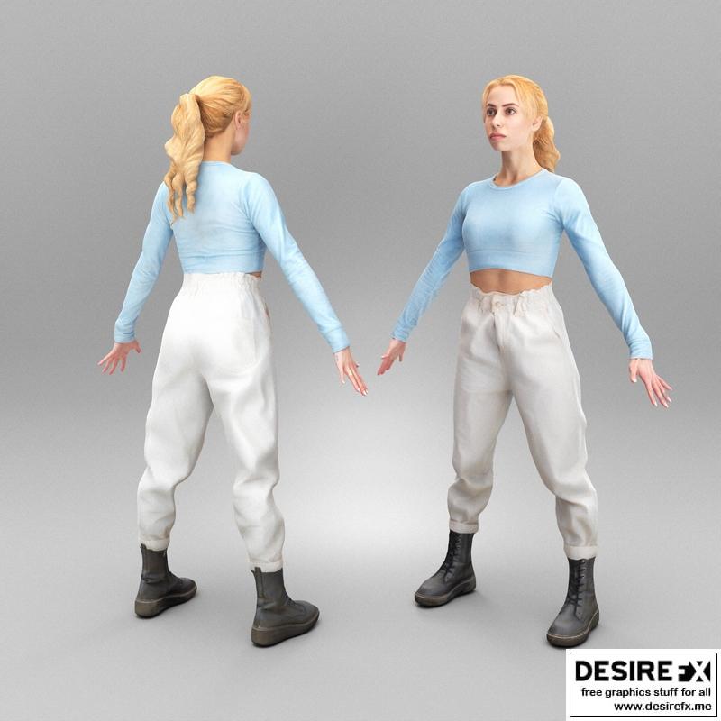 Desire FX 3d models | Cute woman ready for animation